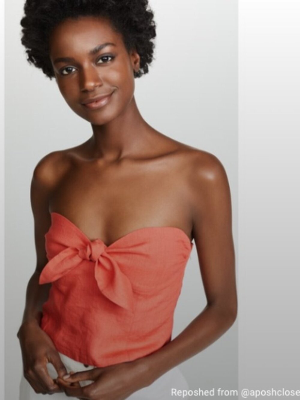 Mara Hoffman Nan Linen Tie Front Crop Top NWT - Picture 3 of 6